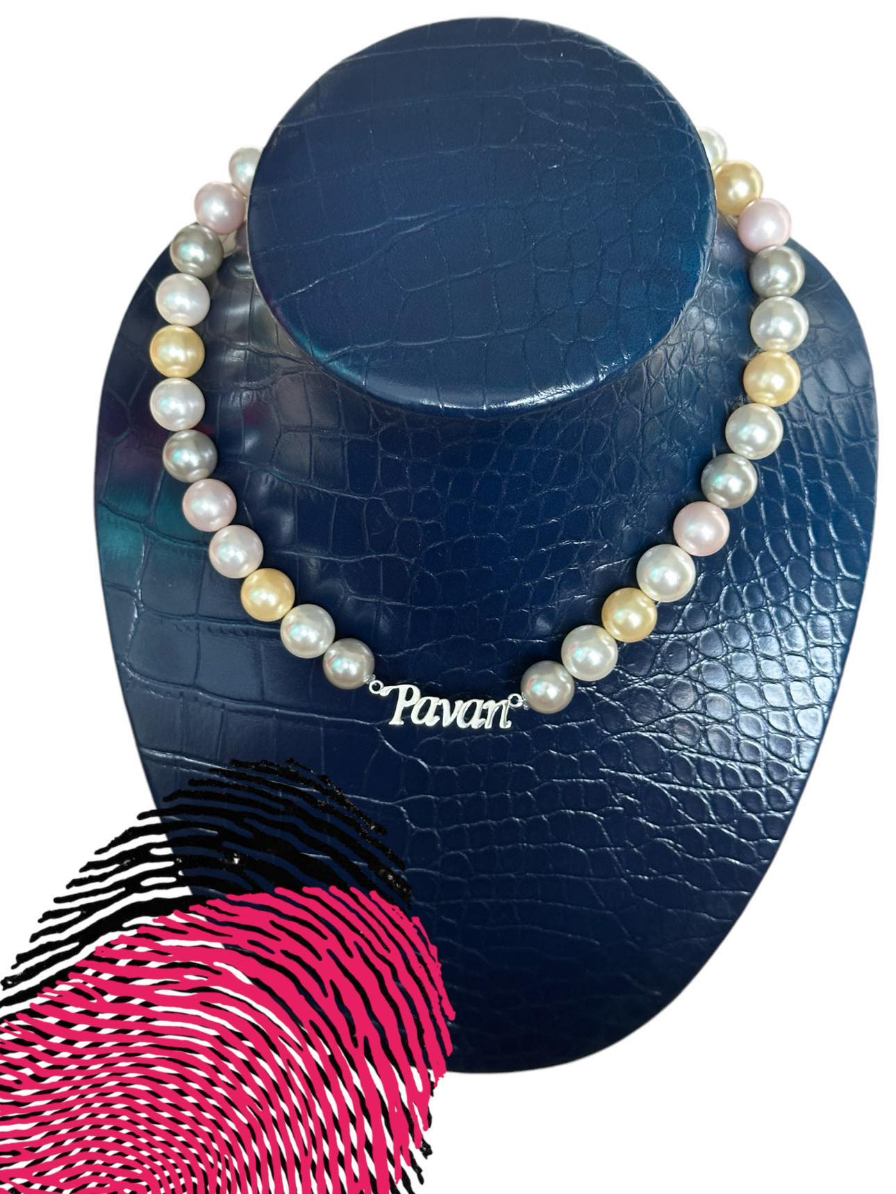 Identity: Signature pearl necklace: Custom center piece just for you